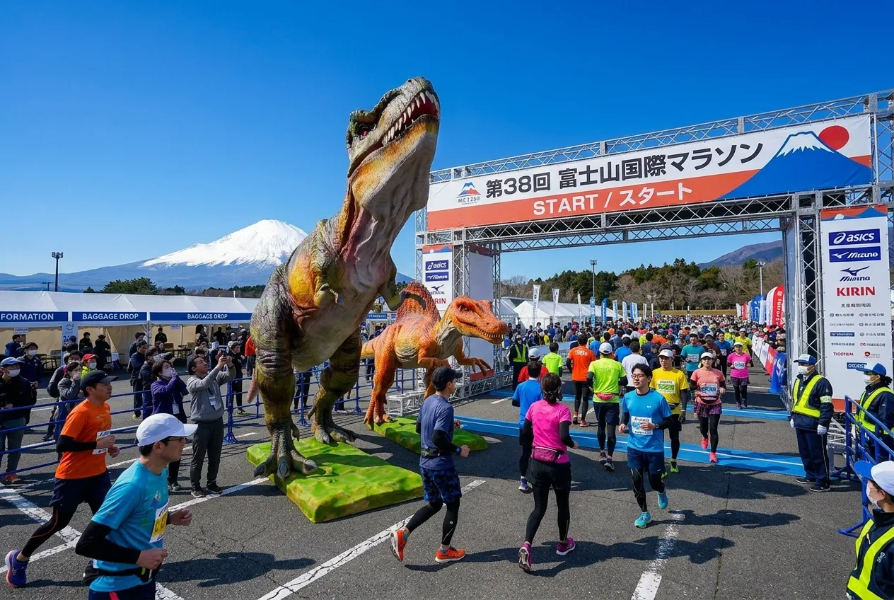 マラソン大会にて