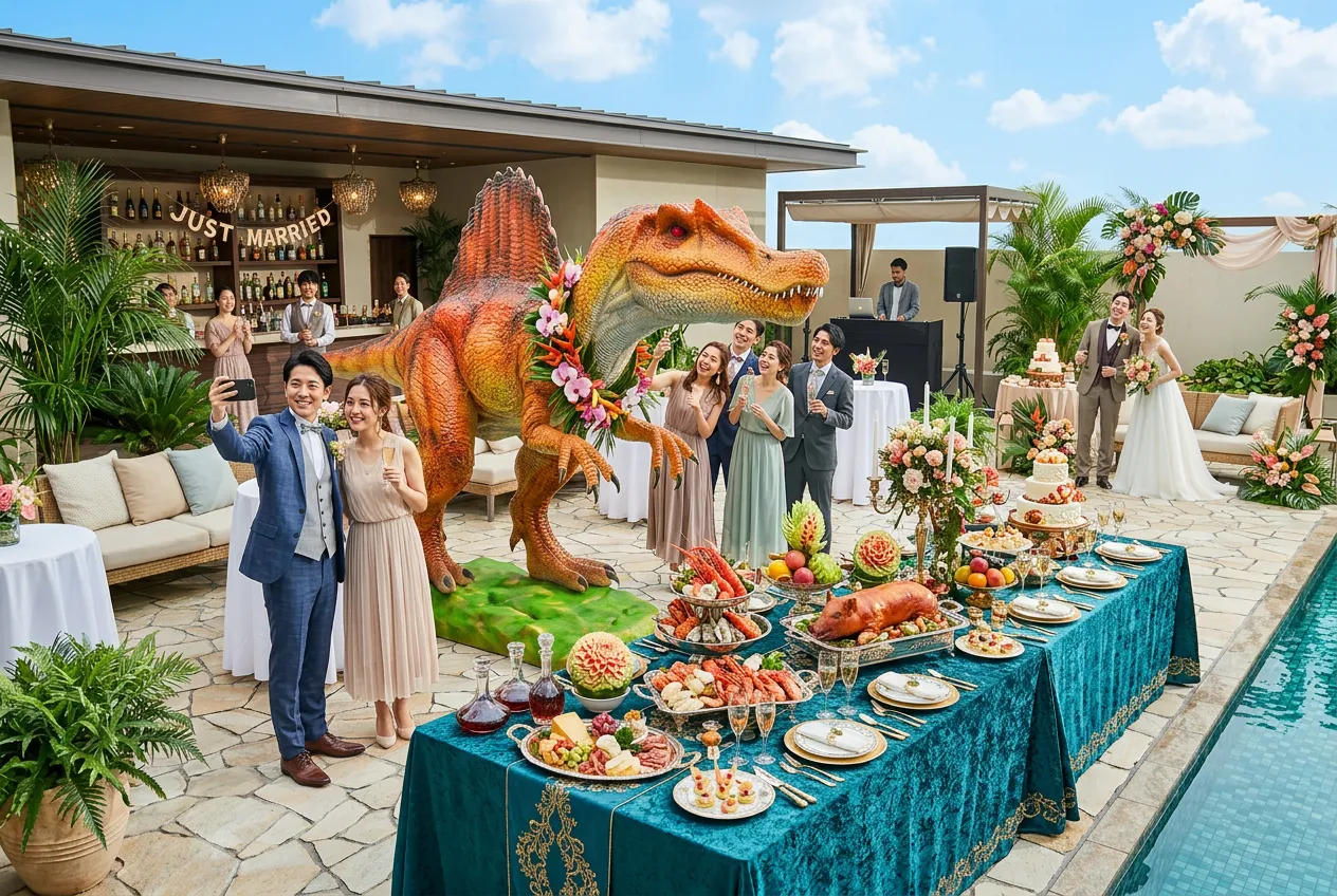 結婚式の二次会にて